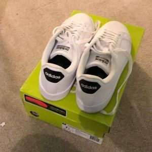 Adidas cloud foam advantage sneakers all white